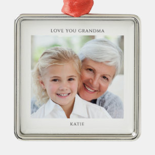 Adorno Metálico Foto de abuela sencilla personalizada