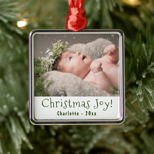 Adorno Metálico Foto de Baby First Christmas (Árbol)