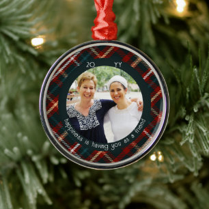 Adorno Metálico Foto de Cuadros de Navidad La Felicidad eres Tú co