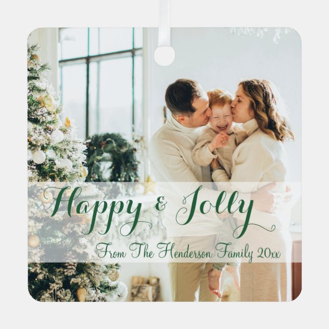 Adorno Metálico Foto de familia simple mínima (Anverso)