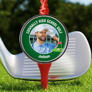 Adorno Metálico Foto de golfista verde equipo de golf de secundari
