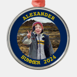 Adorno Metálico Foto de la familia de Ronda personalizada de Oro y