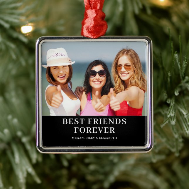 Adorno Metálico Foto de los mejores amigos (Árbol)