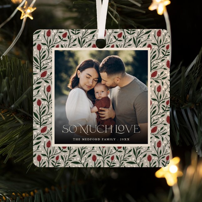 Adorno Metálico Foto de marco floral para Navidades clásicos (Subido por el creador)