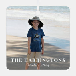 Adorno Metálico Foto de Navidades de vacaciones familiares