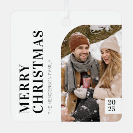 Adorno Metálico Foto de Navidades Minimalistas blancos y negros