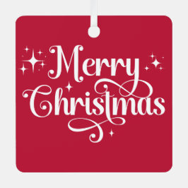 Adorno Metálico Foto de Navidades Minimalistas blancos y rojos mod