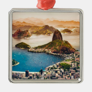 Adorno Metálico Foto de paisaje urbano de Río de Janeiro
