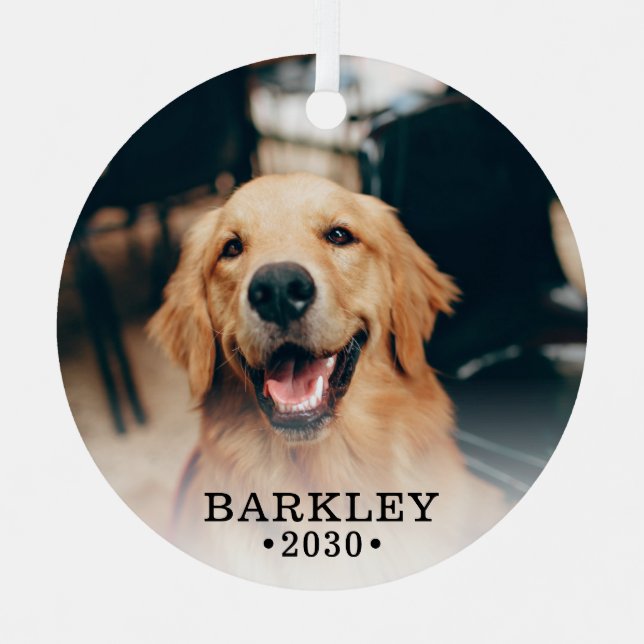 Adorno Metálico Foto de perro (Anverso)