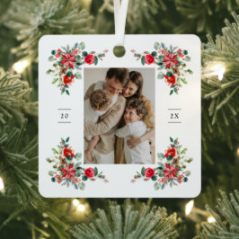 Adorno Metálico Foto de Red Winter Florals