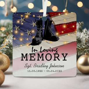 Adorno Metálico Foto de soldado conmemorativo patriótico