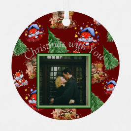 Adorno Metálico Foto de temporada de feriado