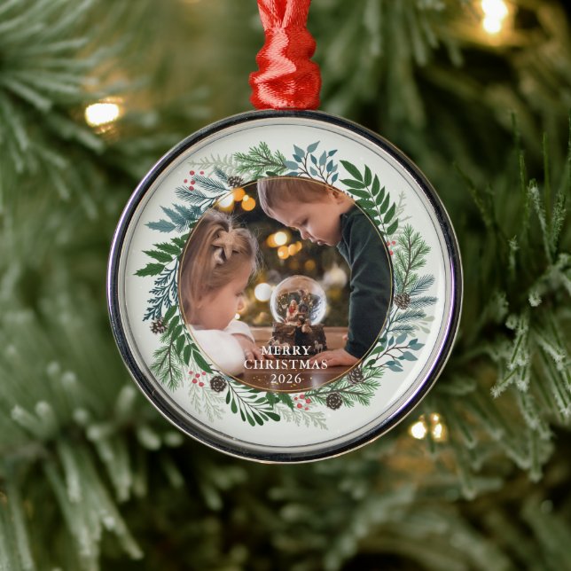 Adorno Metálico Foto de Wreath de navidades (Árbol)