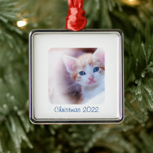 Adorno Metálico Foto del borde blanco de los navidades