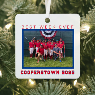 Adorno Metálico Foto del equipo de béisbol de Cooperstown Mejor se