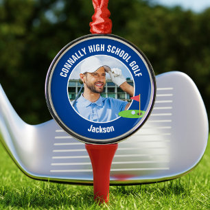 Adorno Metálico Foto del equipo de golf de la escuela secundaria B