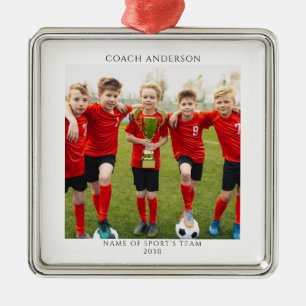 Adorno Metálico Foto del equipo del entrenador deportivo personali