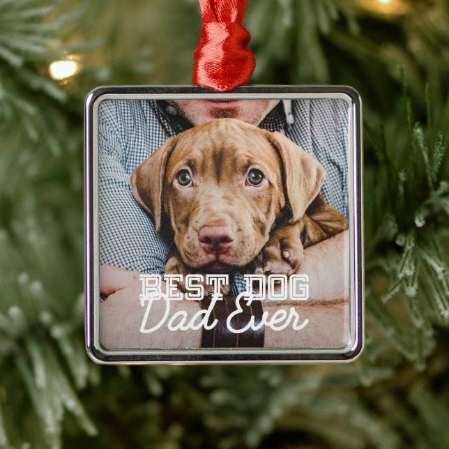 Adorno Metálico Foto del Mascota de Personalizado moderno de Best  (Árbol)