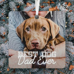 Adorno Metálico Foto del Mascota de Personalizado moderno de Best<br><div class="desc">Este diseño simple y clásico se compone de tipografía de la serif y agrega una foto personalizado</div>