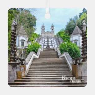 Adorno Metálico Foto del santuario de Bom Jesus Braga, con oración