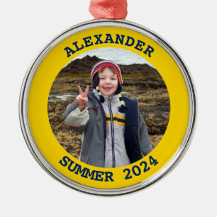 Adorno Metálico Foto familiar de redondeo personalizada de la Mari