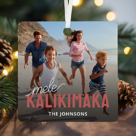 Adorno Metálico Foto familiar Mele Kalikimaka