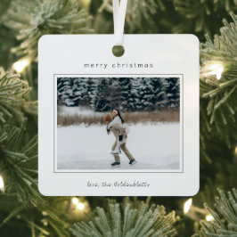 Adorno Metálico Foto fronteriza minimalista de Navidades modernos