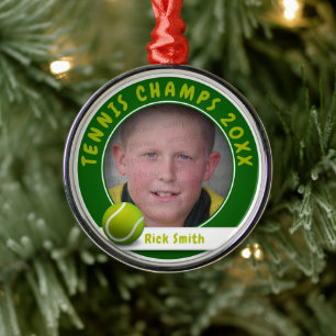 Adorno Metálico Foto infantil   Tennis Champs 20XX