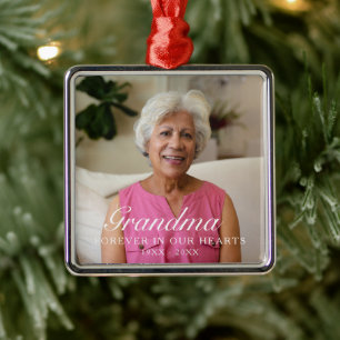 Adorno Metálico Foto Memorial de la Abuela por Siempre en Nuestros