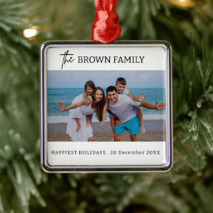Adorno Metálico Foto moderna de la familia de Personalizados simpl