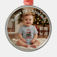 Foto personalizada de la primera Navidad del bebé