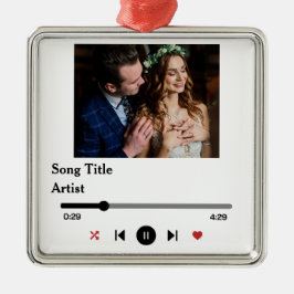 Adorno Metálico Foto Personalizada De Letras De Canción Para La Pa