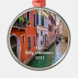 Adorno Metálico Foto personalizada de viaje familiar a Italia