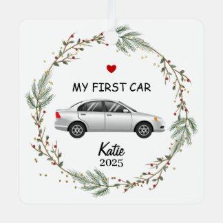 Adorno Metálico Foto personalizada del primer coche, Mi Nuevo Coch
