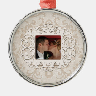 Adorno Metálico Foto personalizada nupcial de la boda elegante