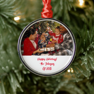 Adorno Metálico FOTO personalizado NAVIDAD ORNAMENTE