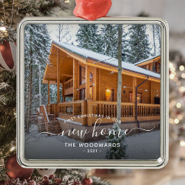 Adorno Metálico Foto Primera edición de Navidad Nueva escritura en