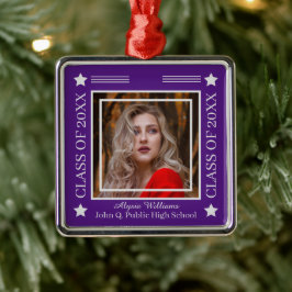 Adorno Metálico Foto Purple | Clase Silver de 2023 Graduación