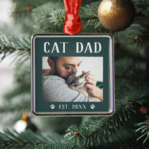 Adorno Metálico Foto Rustica Personalizada De Papá Gato
