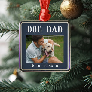 Adorno Metálico Foto Rustica Personalizada De Papá Perro