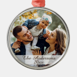 Adorno Metálico Foto Silver de la familia Personalizado moderna
