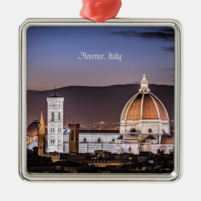 Adorno Metálico Fotografía de Florencia, Italia del paisaje urbano (Frente)