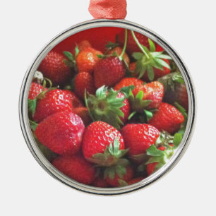 Adorno Metálico Fotografía de fresas con frutos rojos