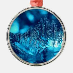 Adorno Metálico Fotografía de hielo azul 2