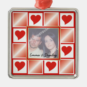 Adorno Metálico Fotografía de San Valentín Amor personalizado ador