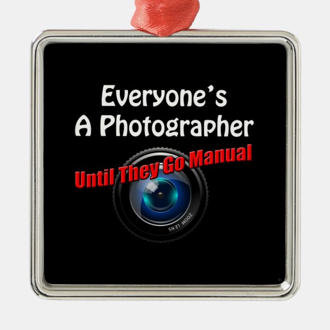 Adorno Metálico Fotografía divertida - Cita manual del fotógrafo G (Frente)