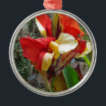 Adorno Metálico Fotografía floral de flor roja natural<br><div class="desc">Fotografía floral de flor roja natural</div>