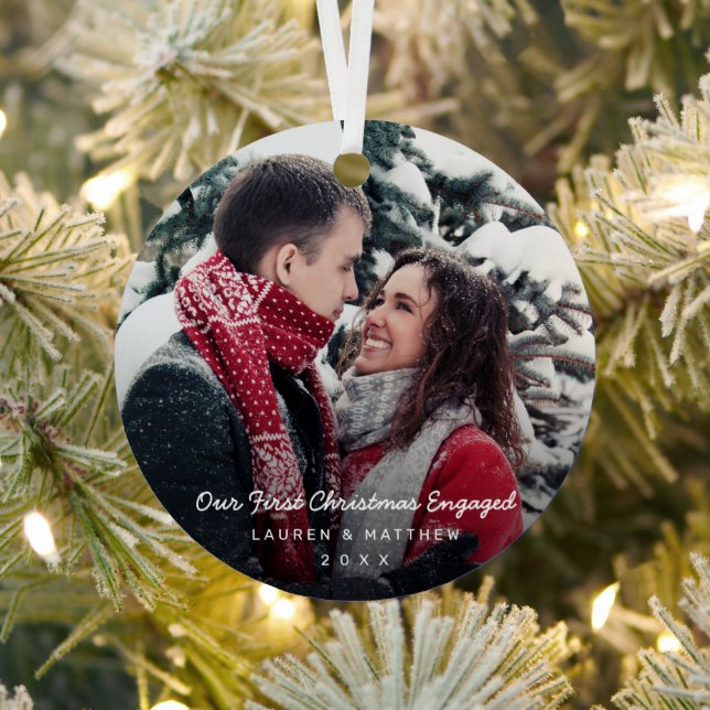 Adorno Metálico Fotografía moderna simple Nuestra primera Navidad  (in situ)