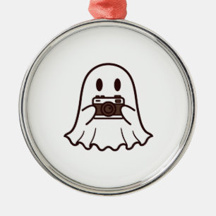 Adorno Metálico Fotógrafo fantasma de Halloween lindo
