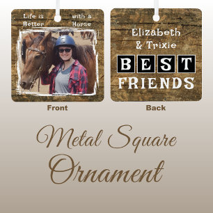 Adorno Metálico Fotos de amantes de caballos negras